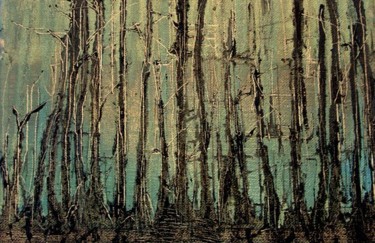 Painting titled "Forêt aquatique" by Julie Harnois, Original Artwork