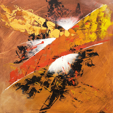 Malerei mit dem Titel "Guerrier" von Julien Abstrait, Original-Kunstwerk, Acryl