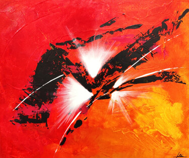 Malerei mit dem Titel "Explosion" von Julien Abstrait, Original-Kunstwerk, Acryl