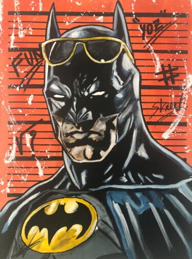 Pintura titulada "ÉTÉ 2022 Batman" por Julien Antoine (YOZ), Obra de arte original, Acrílico Montado en Bastidor de camilla…