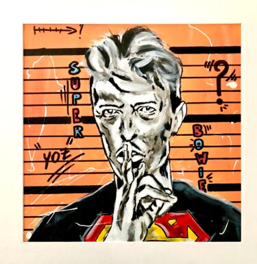 Painting titled "Super Bowie #2" by Julien Antoine (YOZ), Original Artwork, Acrylic