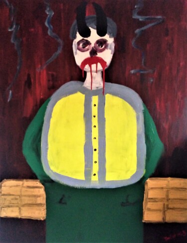 Painting titled ""macromon demon"" by Julien.B, Original Artwork, Acrylic