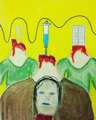 Rysunek zatytułowany „Drugs addicts” autorstwa Julien.B, Oryginalna praca, Pastel