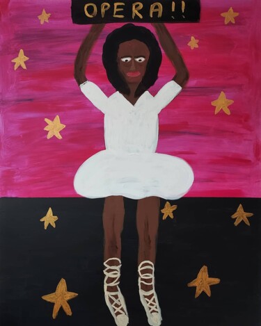 Malerei mit dem Titel ""Prima ballerina "" von Julien.B, Original-Kunstwerk, Acryl