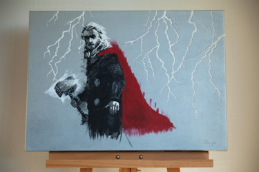 Peinture intitulée "Thor" par Julien Burgain, Œuvre d'art originale, Acrylique
