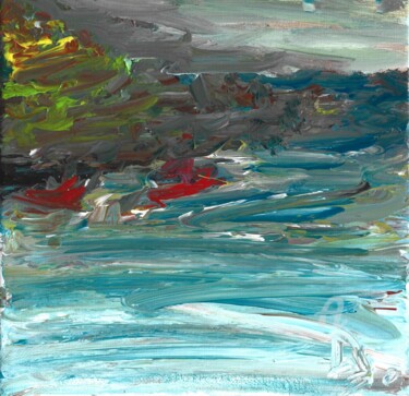 Peinture intitulée "Mer" par Julien Danaux (Artdanaux), Œuvre d'art originale, Acrylique