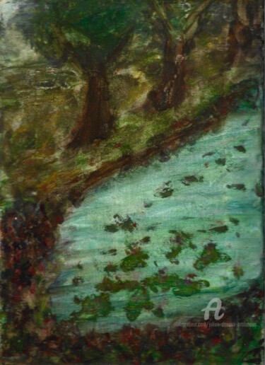 Peinture intitulée "Bord de mare1" par Julien Danaux (Artdanaux), Œuvre d'art originale, Aquarelle Monté sur Châssis en bois