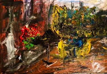Peinture intitulée "Terrasse" par Julien Danaux (Artdanaux), Œuvre d'art originale, Aquarelle