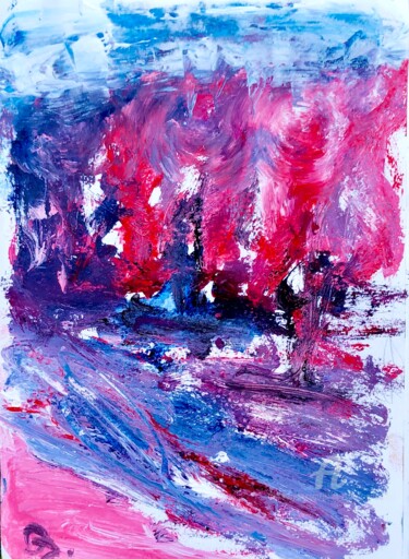 Pintura titulada "Rouge marin" por Julien Danaux (Artdanaux), Obra de arte original, Acuarela