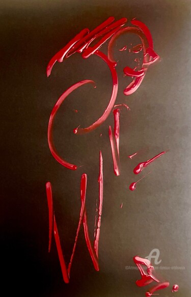 Рисунок под названием "Nue série 1 #2" - Julien Danaux (Artdanaux), Подлинное произведение искусства, Акварель