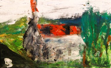 Картина под названием "Chapelle" - Julien Danaux (Artdanaux), Подлинное произведение искусства, Акварель Установлен на Дерев…