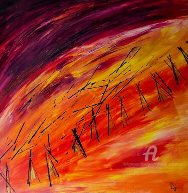 Картина под названием "La marche" - Julien Danaux (Artdanaux), Подлинное произведение искусства, Акрил Установлен на Деревян…