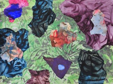 Malerei mit dem Titel "collage" von Julien Huber, Original-Kunstwerk, Acryl