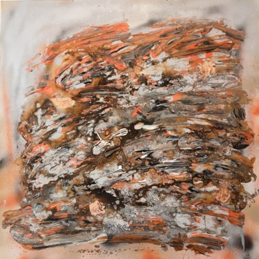 Peinture intitulée "Orange Tonic" par Julien Kreiss, Œuvre d'art originale, Acrylique