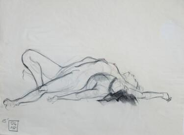 Drawing titled "Mixed together" by Julien Lemaire, Original Artwork, Charcoal