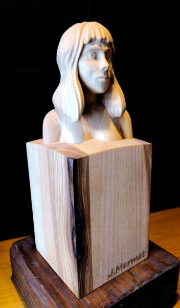 Sculpture titled "Un petit air de Jea…" by Julien Mermet, Original Artwork, Wood