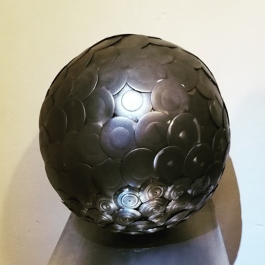 Sculpture intitulée "Sphère n°3 par Buenn" par Buenn, Œuvre d'art originale, Métaux