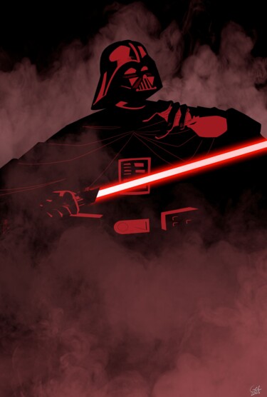 Arte digital titulada "Darth_Vader" por Julien Rouleau, Obra de arte original, Pintura Digital