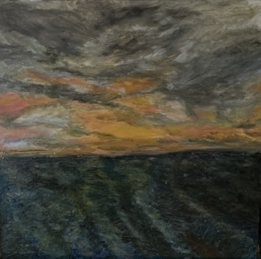 Pittura intitolato "Paysage marin" da Julien Bonnivard, Opera d'arte originale, Olio
