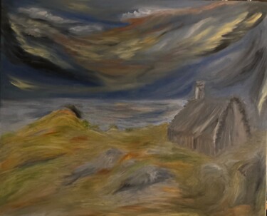 Schilderij getiteld "Table Mountain" door Julien Bonnivard, Origineel Kunstwerk, Olie