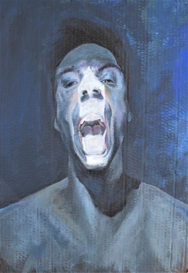 Painting titled "Mangeur de lumière" by Julien Sama, Original Artwork, Acrylic