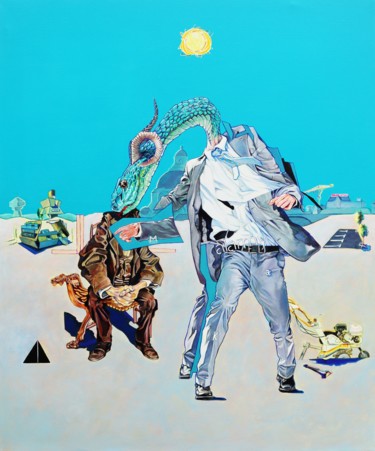 Peinture intitulée ""Rupture intergénér…" par Julien Sama, Œuvre d'art originale, Acrylique