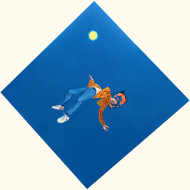 Картина под названием ""la chute II"" - Julien Sama, Подлинное произведение искусства, Акрил Установлен на Деревянная рама д…