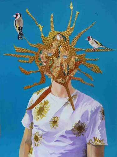 Painting titled ""am i just an anten…" by Julien Sama, Original Artwork, Acrylic