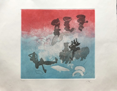 Roberto Sebastian Matta - L'Autoapocalipse Incisioni, stampe intitolato "Roberto Sebastian M…" da Juliet Morgan, Opera d'arte originale, Acquaforte