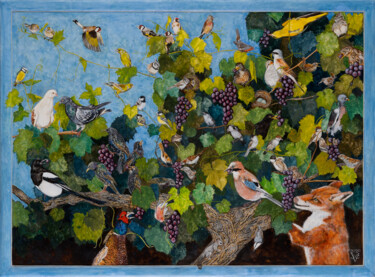 "Traubenräuber" başlıklı Tablo Juliet Venter tarafından, Orijinal sanat, Zamklı boya