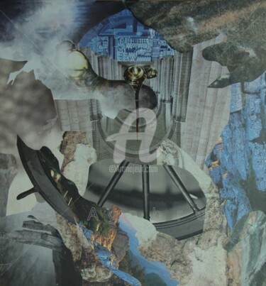 Collages titulada "Cathédrale" por Juliette Agabra, Obra de arte original