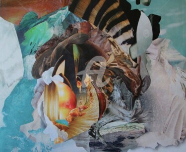 Collages titled "Ecrin" by Juliette Agabra, Original Artwork, Collages