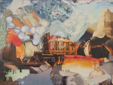Collages titled "Reine des neiges" by Juliette Agabra, Original Artwork