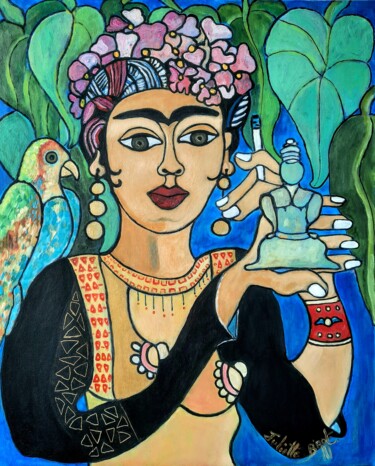 Pintura intitulada "FRIDA" por Juliette B'Art, Obras de arte originais, Acrílico