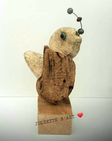 Sculpture intitulée "Se cacher pour vivr…" par Juliette B'Art, Œuvre d'art originale, Ciment
