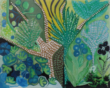 Картина под названием "2-Jungle" - Juliette Jouanny, Подлинное произведение искусства, Акрил