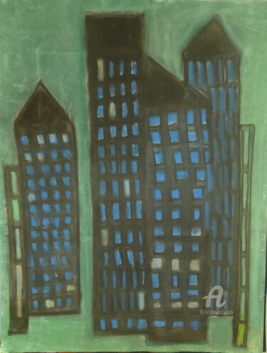 Drawing titled "Paris La Défense" by Juliette Jouanny, Original Artwork