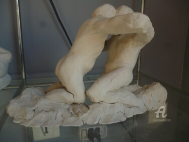 Sculpture intitulée "Elle et lui" par Juliette Jouanny, Œuvre d'art originale, Argile