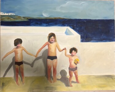 Peinture intitulée "Vacances en famille" par Juliette Rousseau, Œuvre d'art originale, Huile