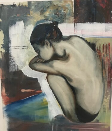 Peinture intitulée "connexion" par Juliette Rousseau, Œuvre d'art originale, Huile