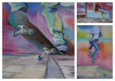 Malarstwo zatytułowany „Skatemosaic” autorstwa Juliette Rousseau, Oryginalna praca
