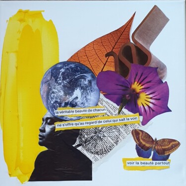 Collages intitolato "Respire" da Julie Verhague, Opera d'arte originale, Collages