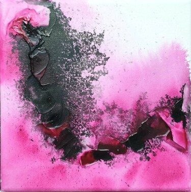 Painting titled "Diptyque fushia" by Julie Verhague, Original Artwork, Acrylic Mounted on Wood Stretcher frame