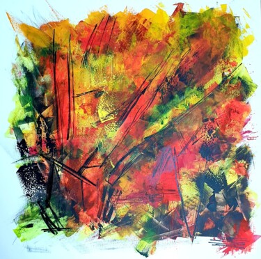 Картина под названием "Corridors" - Julie Verhague, Подлинное произведение искусства, Акрил Установлен на Деревянная рама дл…