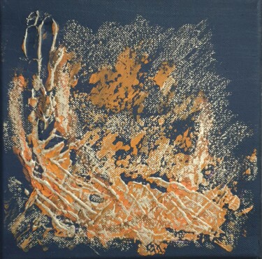 Pintura intitulada "Lichen" por Julie Verhague, Obras de arte originais, Acrílico Montado em Armação em madeira
