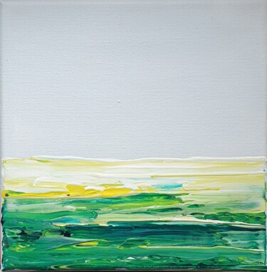 Painting titled "Tranquillité" by Julie Verhague, Original Artwork, Acrylic Mounted on Wood Stretcher frame
