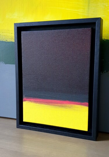 Peinture intitulée "Horizon rouge" par Julie Verhague, Œuvre d'art originale, Acrylique Monté sur Châssis en bois