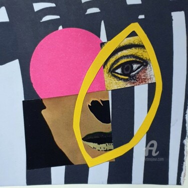 Collagen mit dem Titel "Identité" von Julie Verhague, Original-Kunstwerk, Collagen