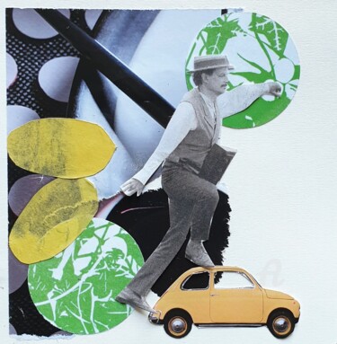 Collages titled "Equilibriste" by Julie Verhague, Original Artwork, Collages
