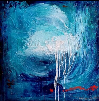 Картина под названием "Aqua reflexum dark…" - Julijana Voloder, Подлинное произведение искусства, Акрил